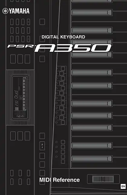 yamaha雅马哈PSR-A350 MIDI Reference